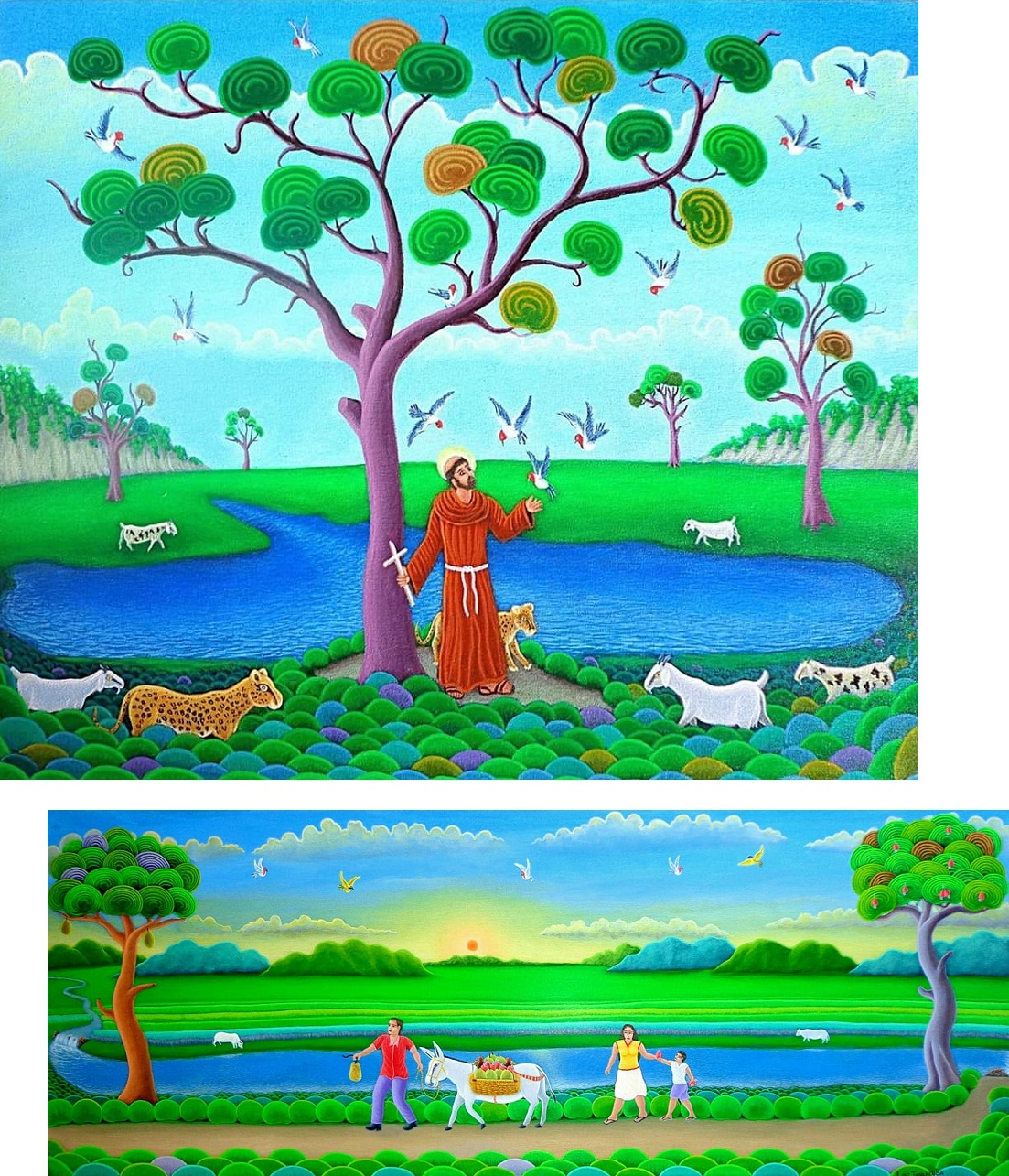 Trabalhos recentes do artista plástico Luiz Tananduba: Lagoa de São Francisco e Entardecer de Verão