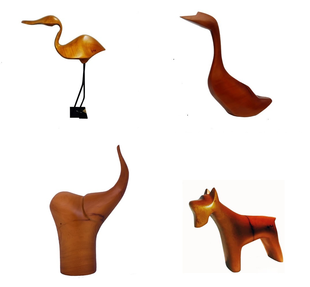 Gegê Pedrosa: Esculturas de animais em madeira