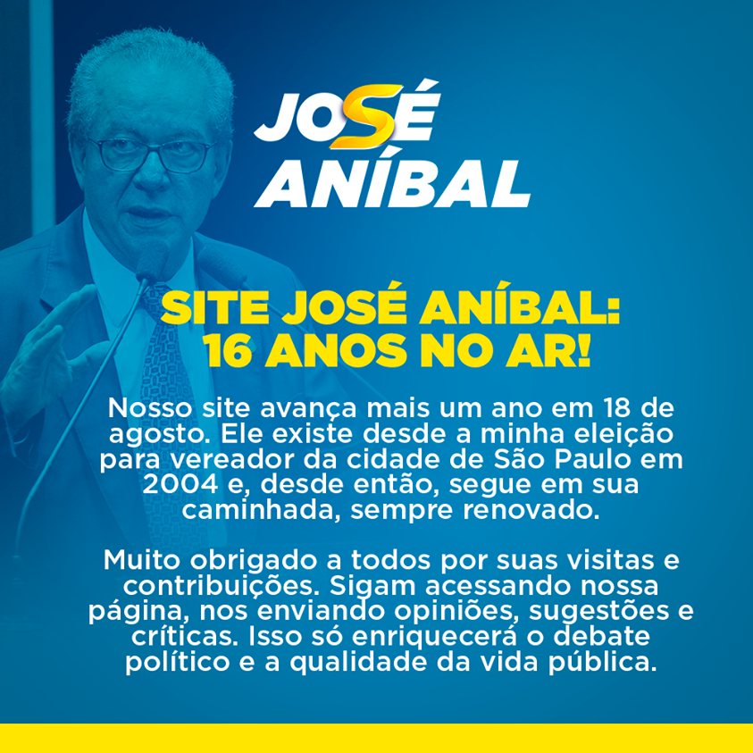 Site José Aníbal: 16 anos no ar!