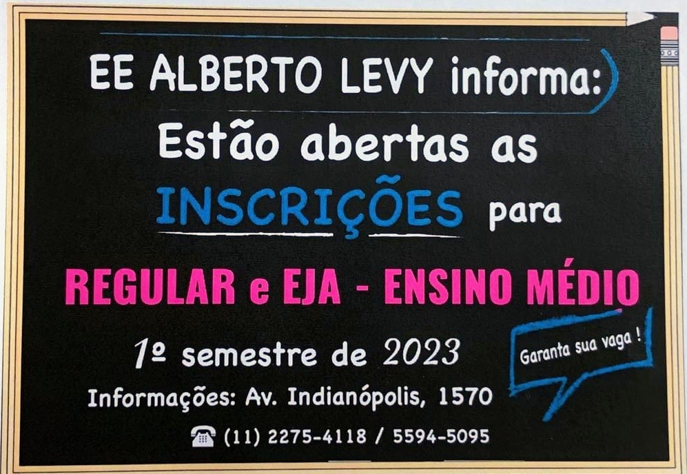 Novas inscrições para Regular e EJA / Supletivo de ensino médio (2023) – São Paulo