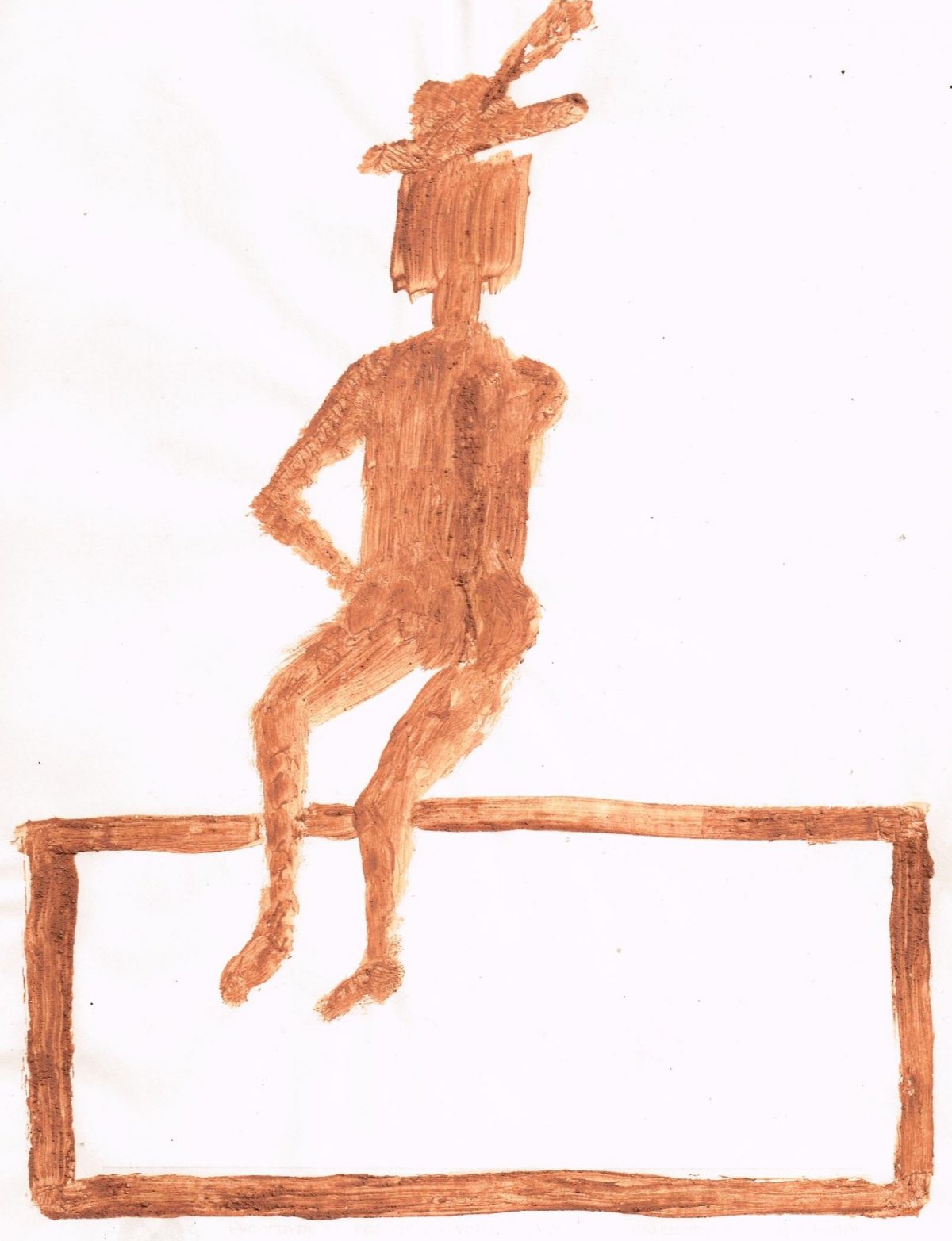 Homem em tinta de pedra