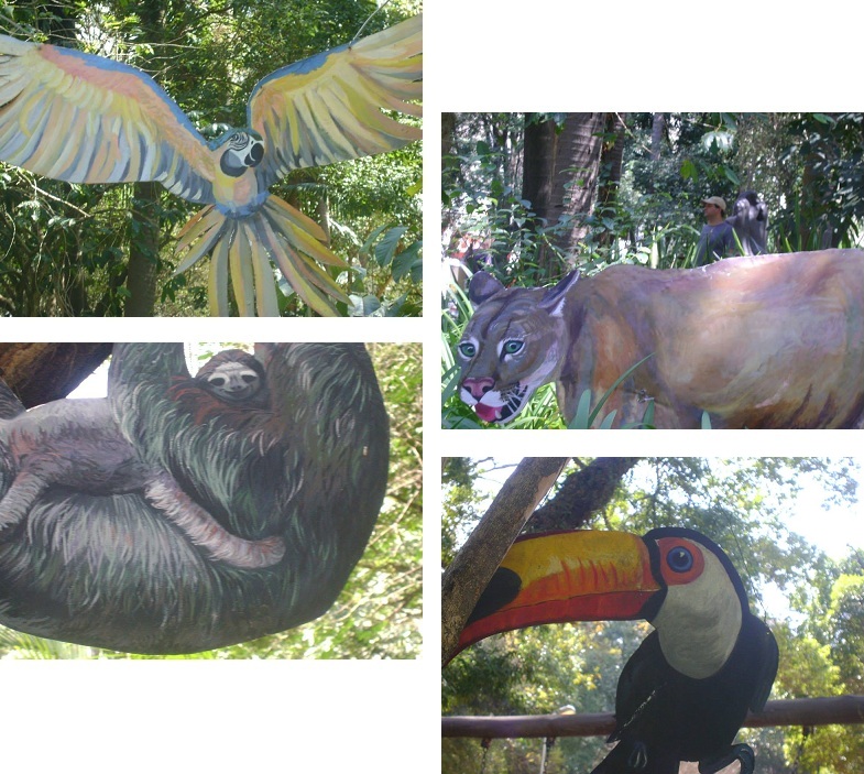 Quatro bichos recortados de Fernanda Eva