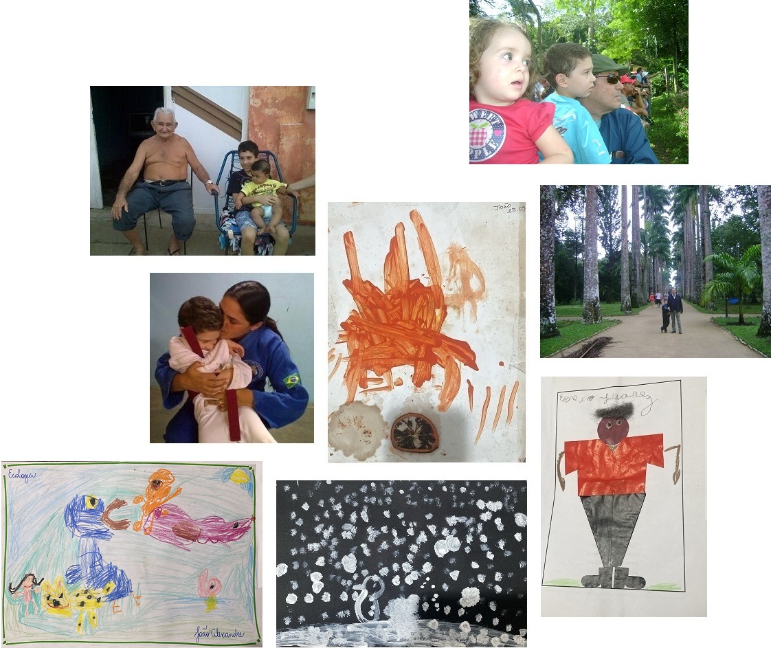 Lembranças, João Alexandre… Avô Pedro, primo Felipe, prima Marina, tio Edson, sensei  Magda, pai João e desenhos na Jacarandá 2011 – 12