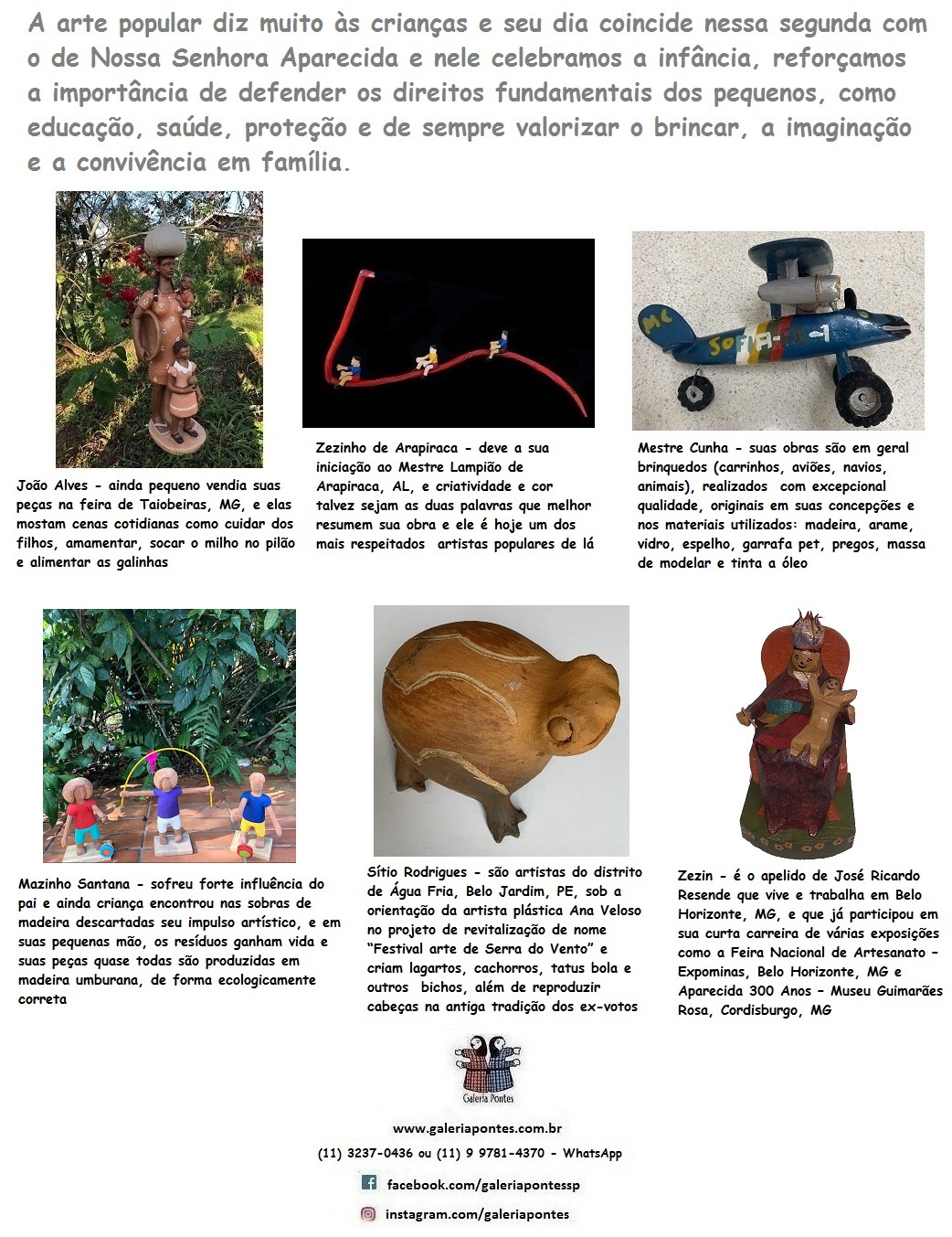Um pouco de arte popular para celebrar a infância